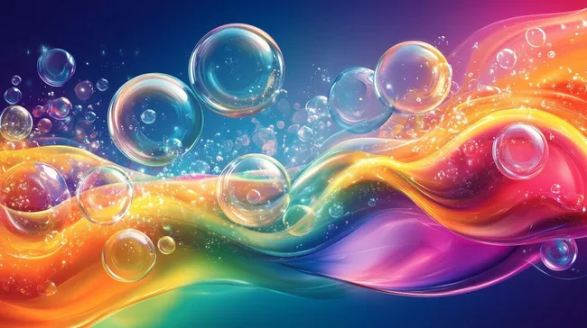 Farbenfroher abstrakter Blasenhintergrund