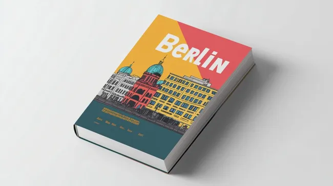Farbenfroher Berlin-Reiseführer mit moderner Illustration