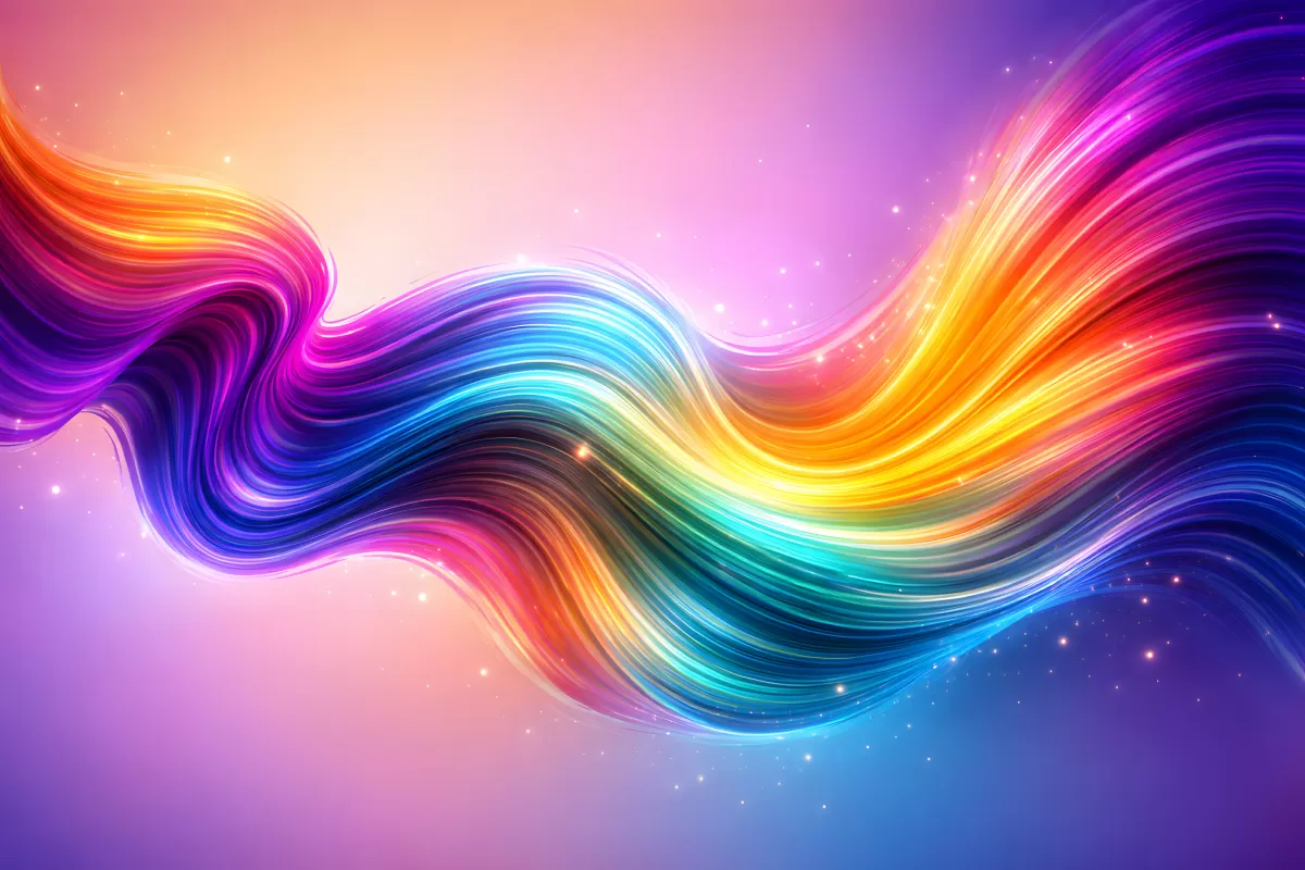 Farbenfroher, dynamischer Hintergrund aus Lichtstrahlen