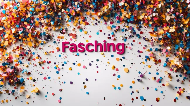 Farbenfroher Karnevalsdekor mit buntem Konfetti