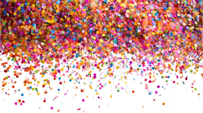 Farbenfroher Konfetti-Hintergrund für kreative Designs