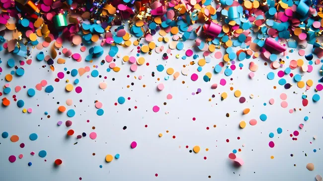 Farbenfroher Konfetti-Hintergrund für kreative Projekte