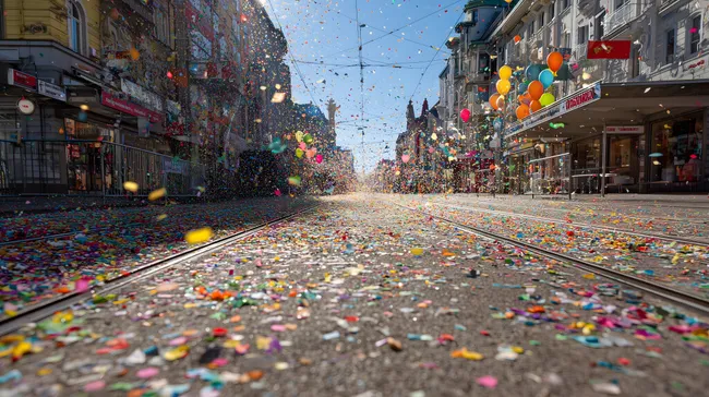 Farbenfroher Straßenkarneval in Köln
