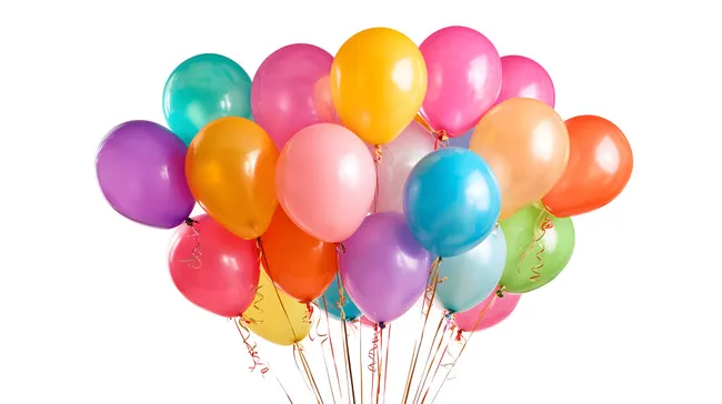 Farbenfrohes Ballon-Arrangement für festliche Anlässe