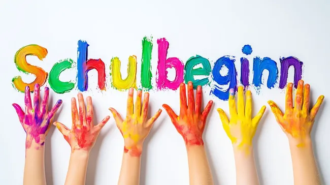 Farbenfrohes Kinderhände-Gemälde für Kreativ-Projekte