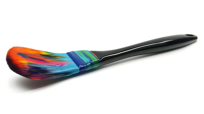 Farbenpinsel mit leuchtenden Farbtönen