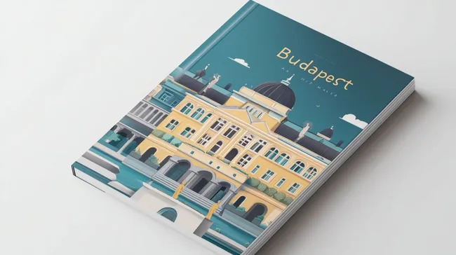 Farbenprächtige Illustration der Budapester Architektur