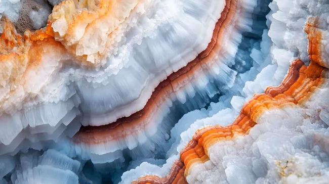 Farbenprächtige Mineralstruktur in Nahaufnahme