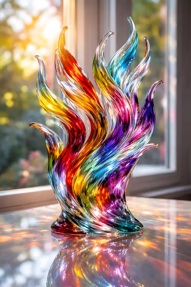 Farbenspiel aus Glas - Abstrakte Glaskunst