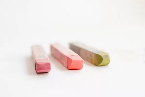 Farbige Kreide in Pastelltönen