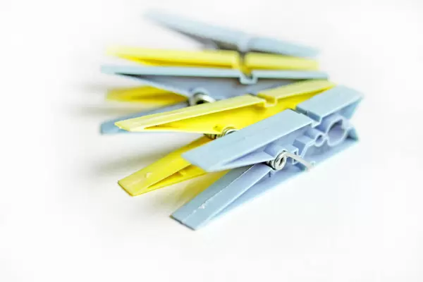 Farbige Wäscheklammern