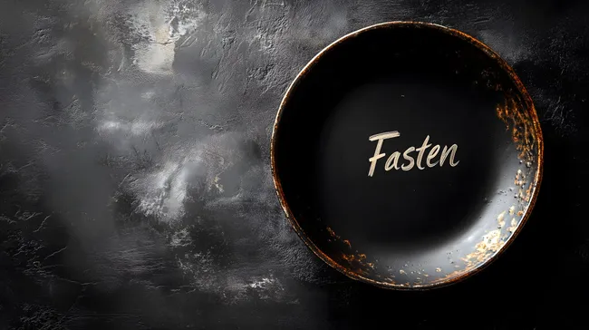 Fasten: Leerer Teller als Symbol des bewussten Verzichts