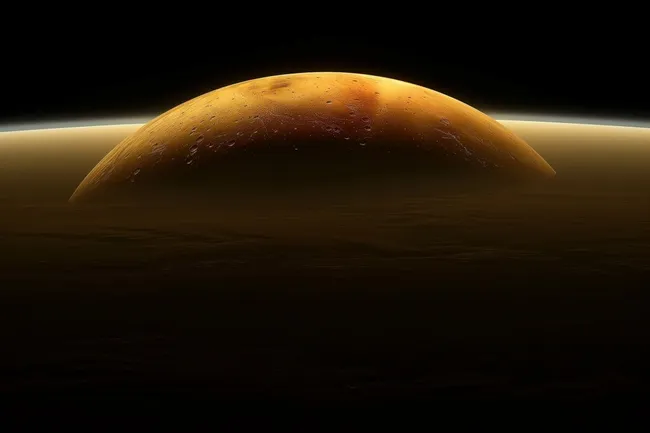 Faszinierende Aufnahme des Roten Planeten bei Dämmerung