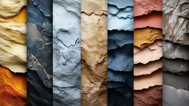 Faszinierende Erd- und Gesteinstexturen in Naturfarben