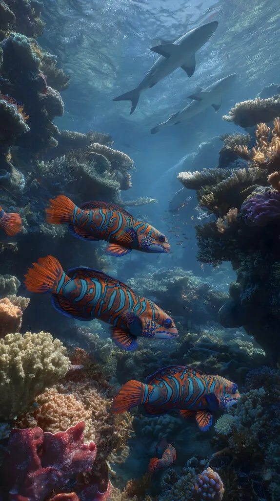 Faszinierende Unterwasserwelt mit Korallenriffen und Meeresbewohnern