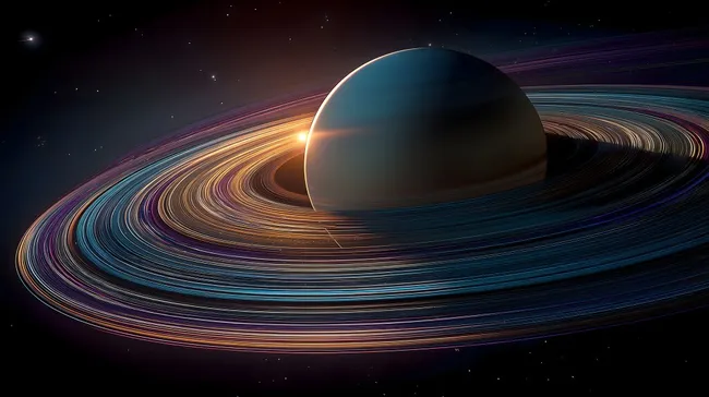 Faszinierende Weltraumlandschaft mit Saturnsringen