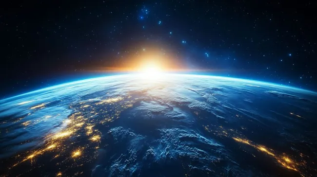 Faszinierender Blick auf den Planeten Erde vom Weltraum