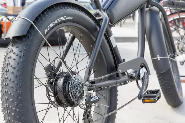 Fat tire electric bike by Kendatire at the E-Cologne outdoor trade show for sustainable transportation