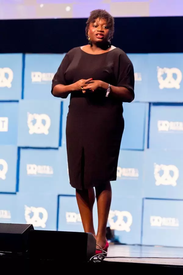 Fatoumata Ba auf der Bühne der Bits&Pretzels