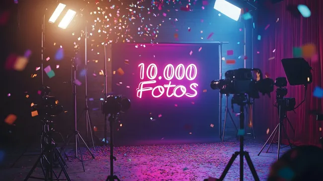 Feier zum 10.000 Fotos-Meilenstein auf Foto-Plattform