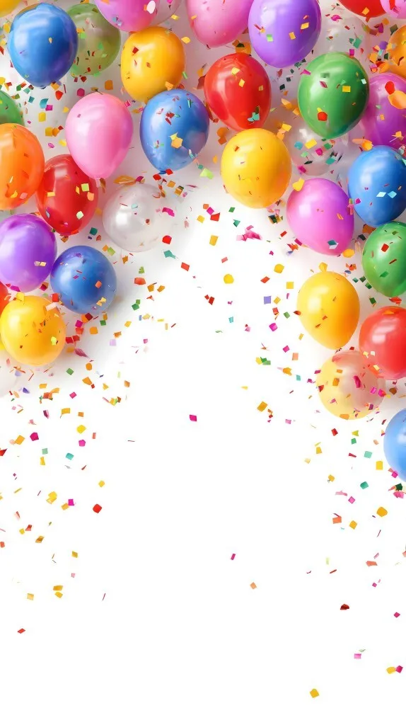 Feierliche Luftballons mit Konfetti
