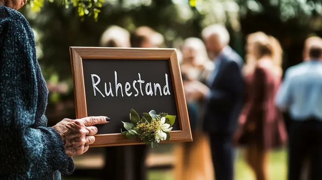 Feierliche Verabschiedung in den Ruhestand mit Blumenstrauß