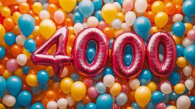 Feierlicher Ballonhintergrund für Geburtstagsjubiläum