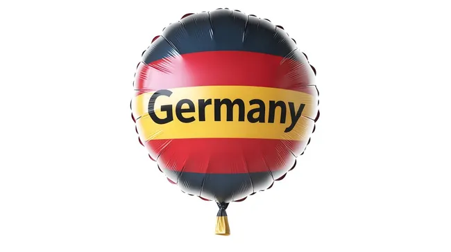 Feierlicher Luftballon in Schwarz-Rot-Gold