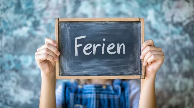 Ferien-Schild in Kinderhand - Kostenloses Bildmaterial