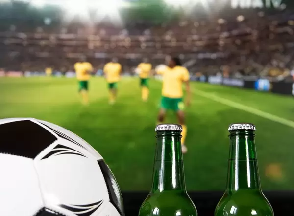 Fernsehübertragung eines Fußballspiels