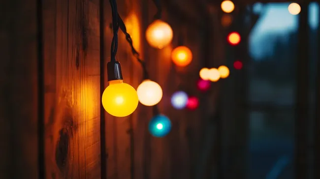 Festliche Lichterkette für Garten und Terrasse