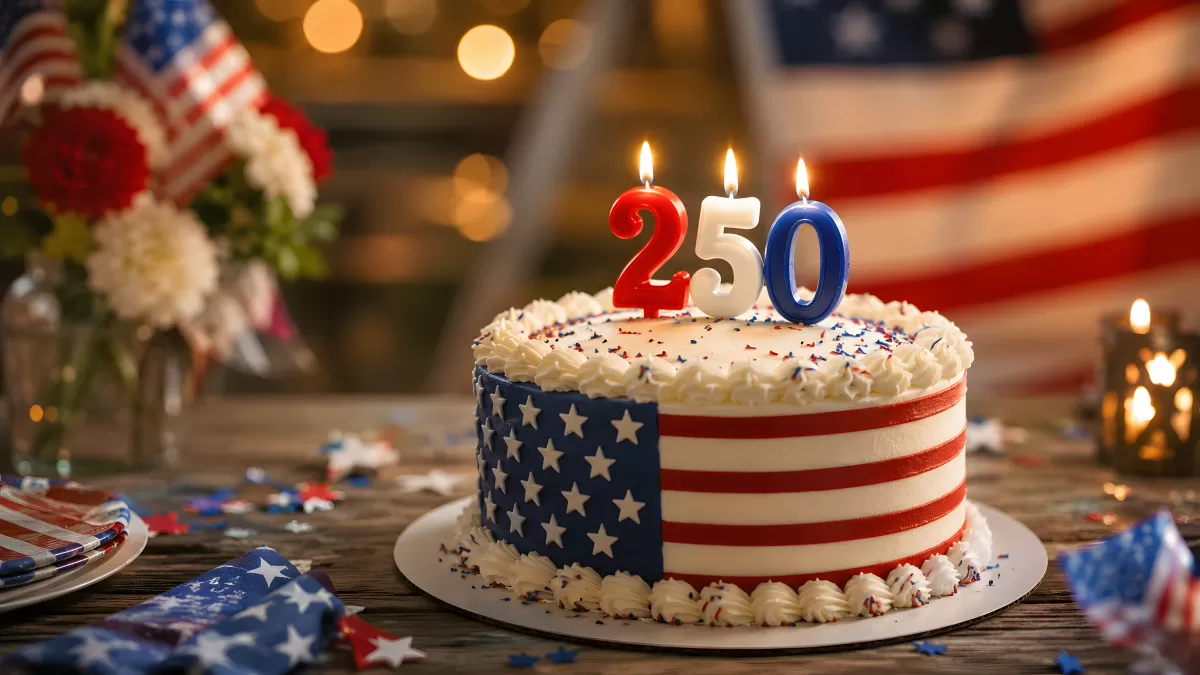 Festliche USA-Torte zum 250. Jubiläum Amerikas