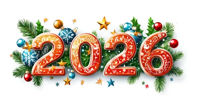 Festliche Weihnachtsdekoration mit 2026