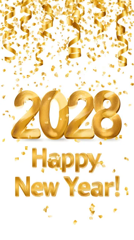 Festlicher Goldener Jahreswechsel 2028