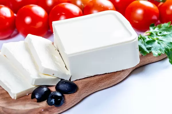 Feta cheese with black olives and cherry tomatoes  Flip 2019