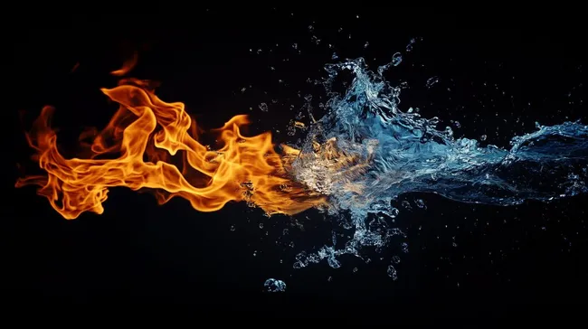 Feuer und Wasser in epischer Kollision