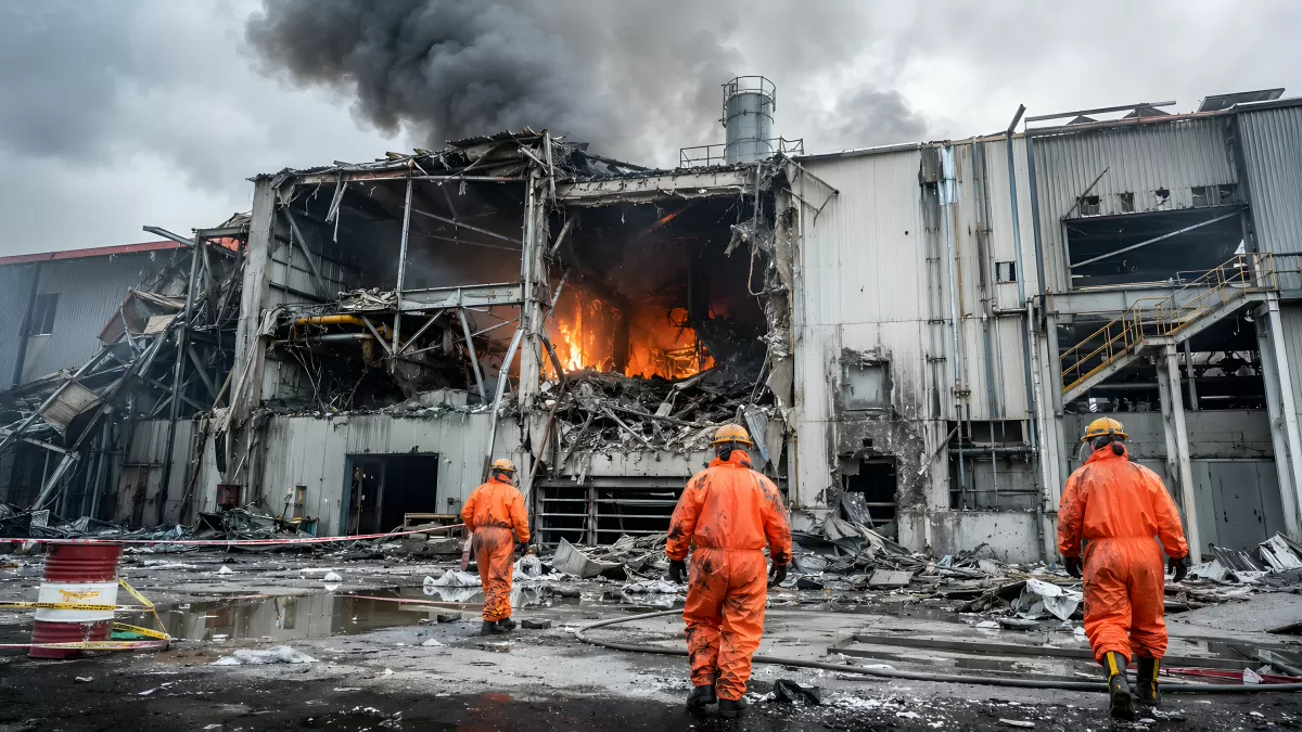 Feuerwehreinsatz nach Explosion in Industrieanlage