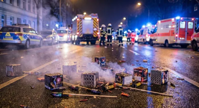 Feuerwerks-Chaos mit Rettungseinsatz an Silvesterabend