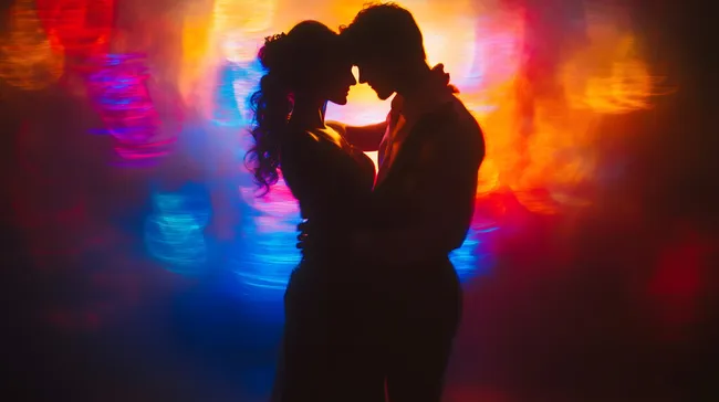 Feurige Liebesszene - Romantisches Salsa-Tanzpaar