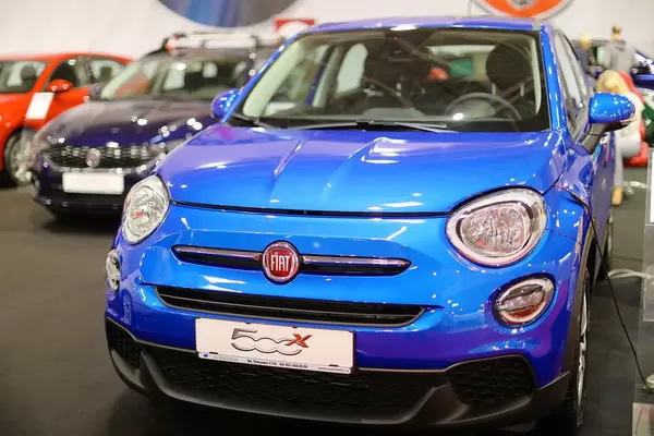 Fiat 500X charging at Bucharest Auto Show SAB 2019