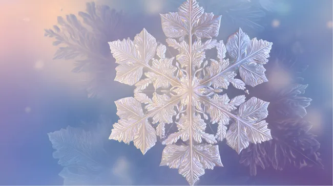 Filigrane Schneeflocke in Pastelltönen