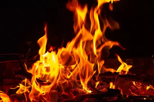 Fire on a black background (Flip 2020)