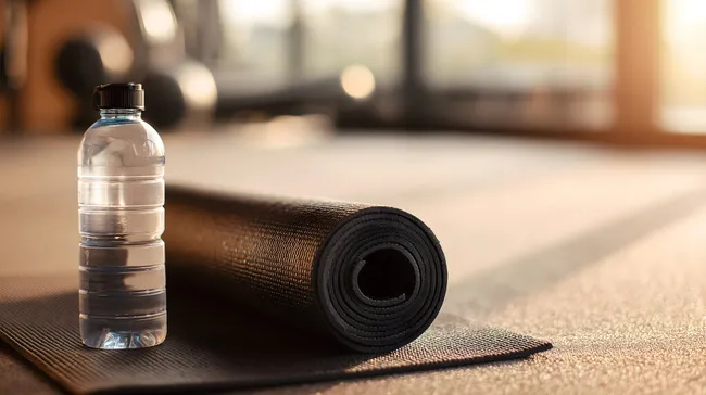 Fitnessutensilien im Licht der Sonne