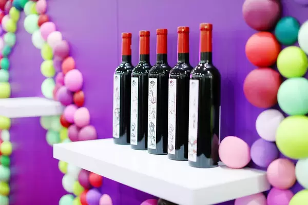 Five bottles of red wine at GoodWine, Wine Fair