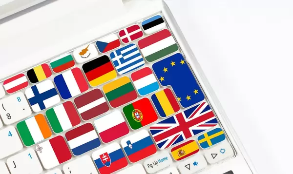Flags on keyboard