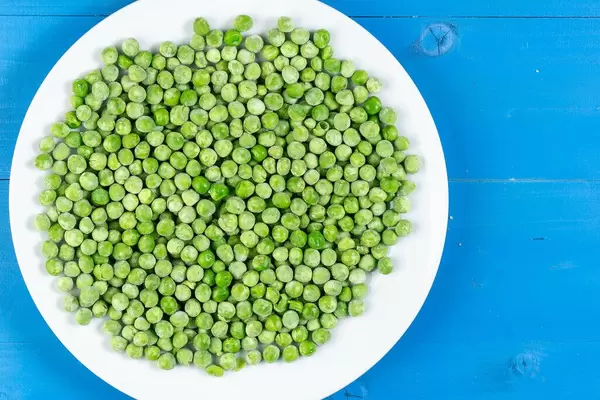 Flat lay above Frozen Green Peas (Flip 2019)