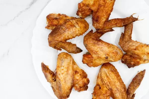 Flat lay above Grilled Chicken Wings