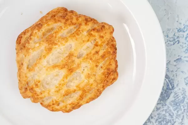 Flat lay above Pastry with Cheese and Ham (Flip 2019) (Flip 2019)