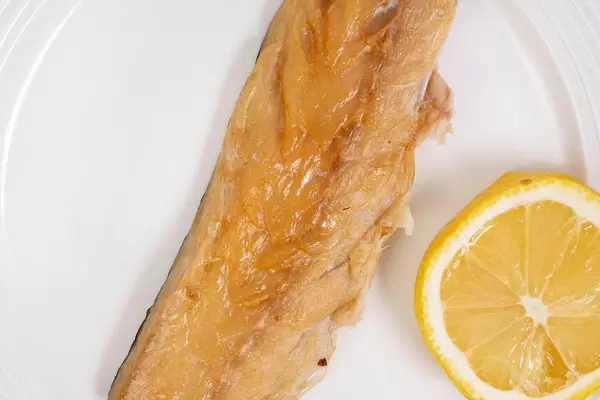 Flat lay above Smoked Mackerel fish