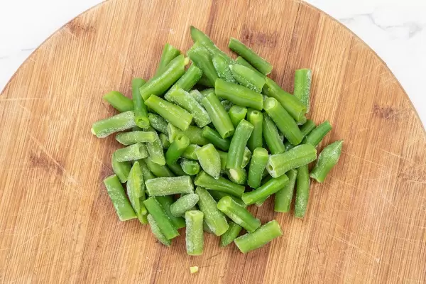 Flat lay above Young Green Beans
